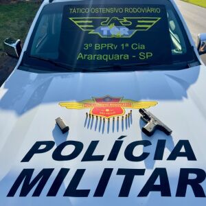 TOR realiza apreensão de arma em picape na Rodovia Washington Luís em São Carlos