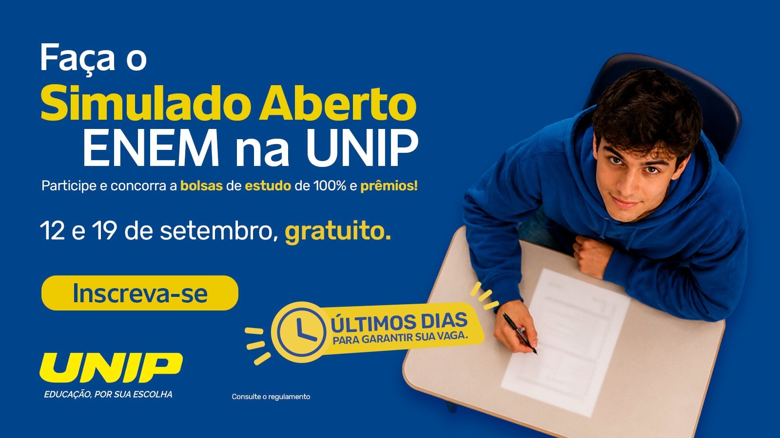 UNIP Araraquara abre inscrições gratuitas para Simulado do Enem