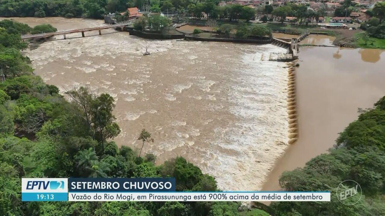 Vazão do Rio Mogi surpreende e dispara em Pirassununga
