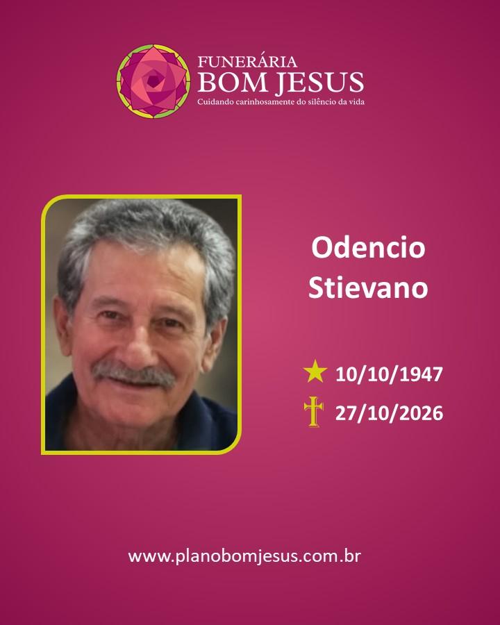 A Funerária Bom Jesus comunica o falecimento da SR. ODENCIO STIEVANO