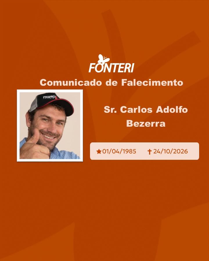 Com pesar, nos despedimos do Sr. Carlos Adolfo Bezerra   