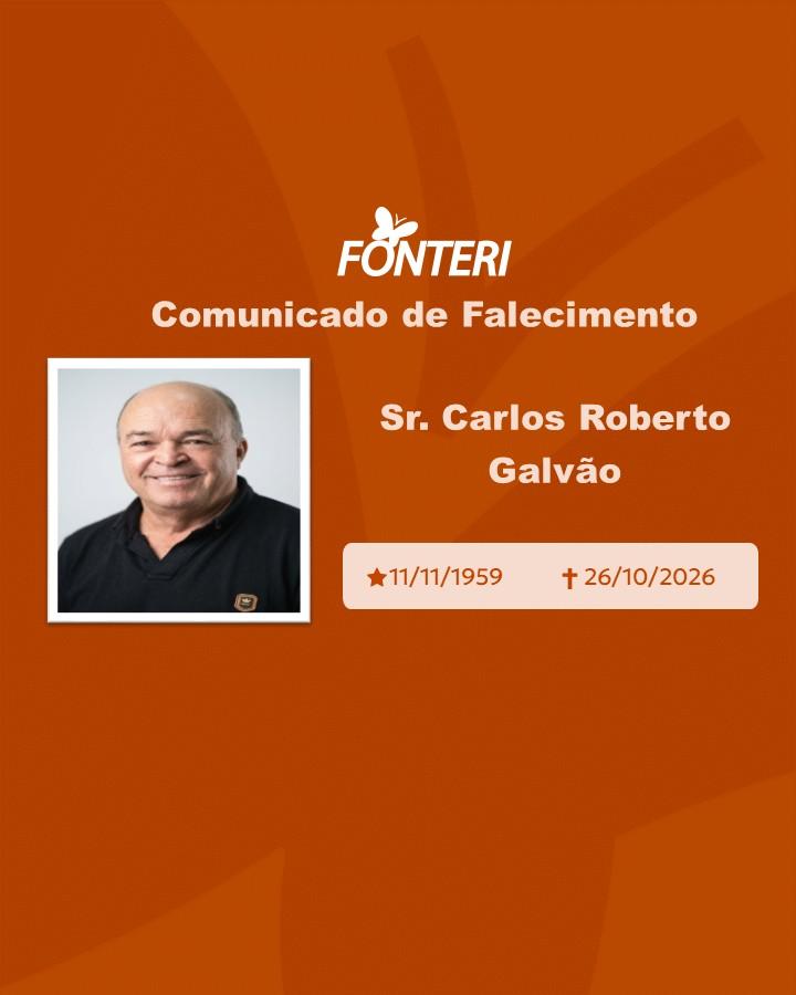 Com pesar, nos despedimos do Sr. Carlos Roberto Galvão    