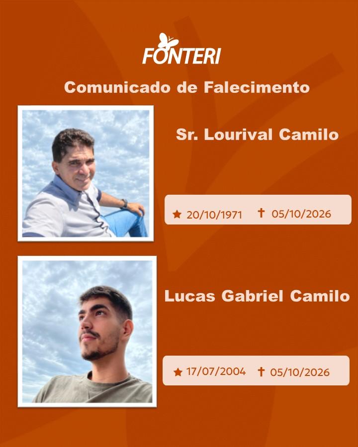 Com pesar, nos despedimos do Sr. Lourival Camilo e do Jovem Lucas Gabriel Camilo.