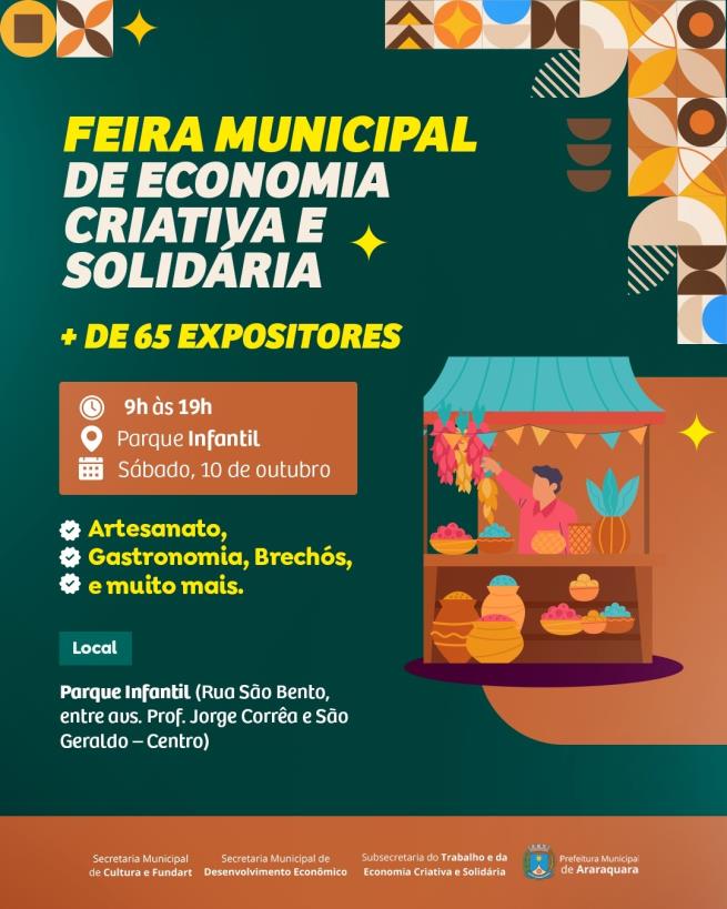 Parque Infantil sedia Feira Municipal e evento AraraBrinca 2026 neste sábado