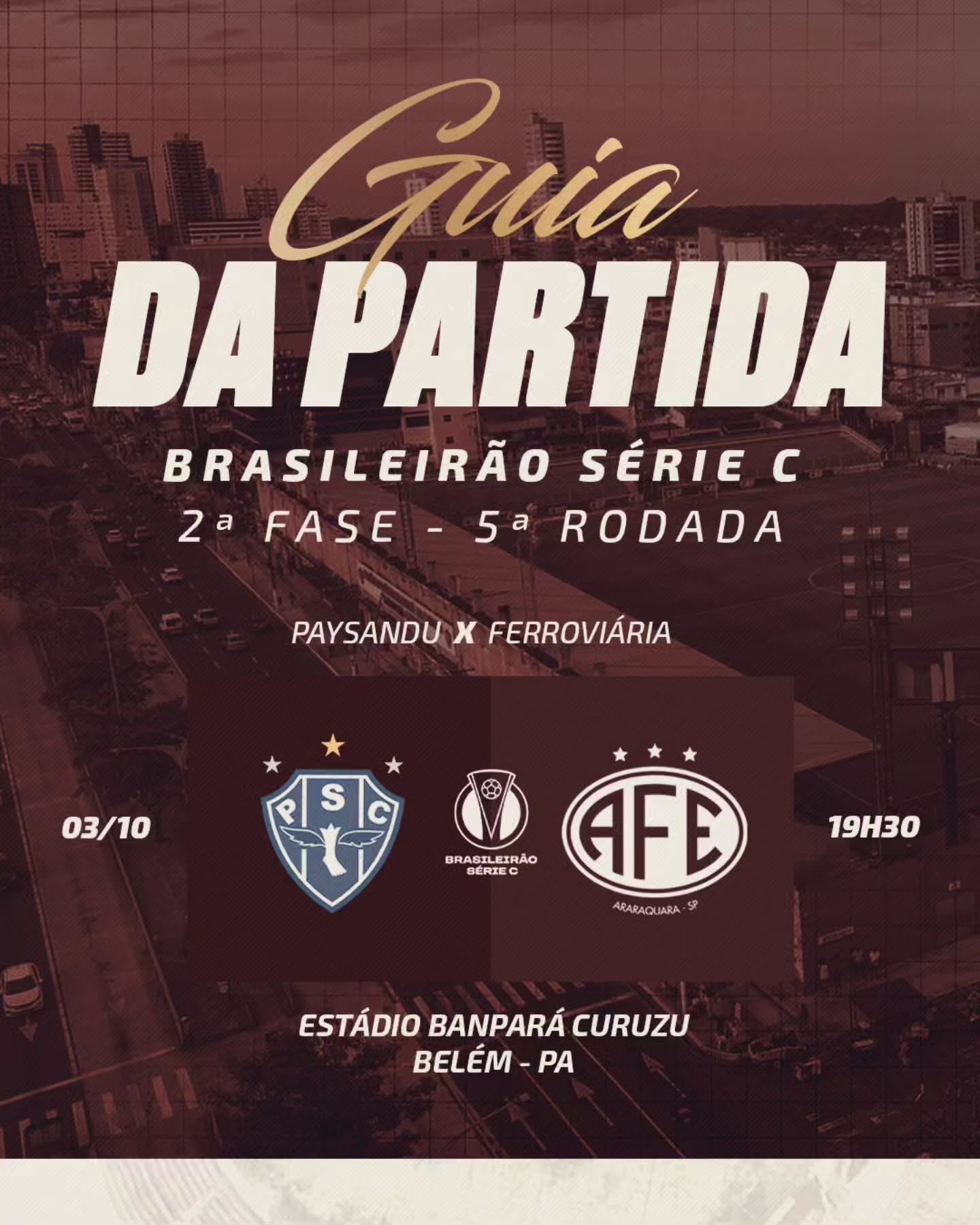 Guia da partida em Belém do Pará com detalhes da arbitragem e ingressos
