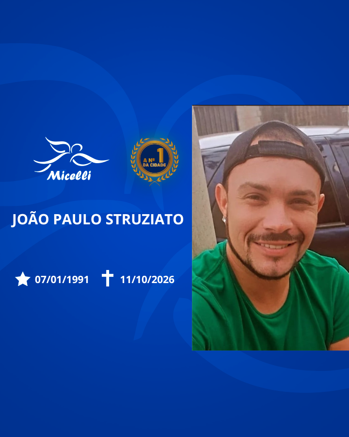O GRUPO MICELLI COMUNICA O FALECIMENTO DO SR. JOÃO PAULO STRUZIATO.