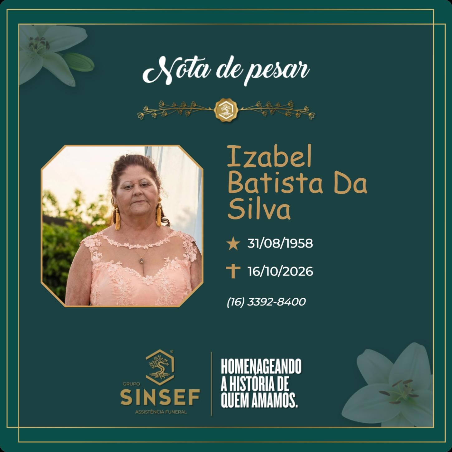 O Grupo Sinsef se despede da Sra. Izabel Batista da Silva