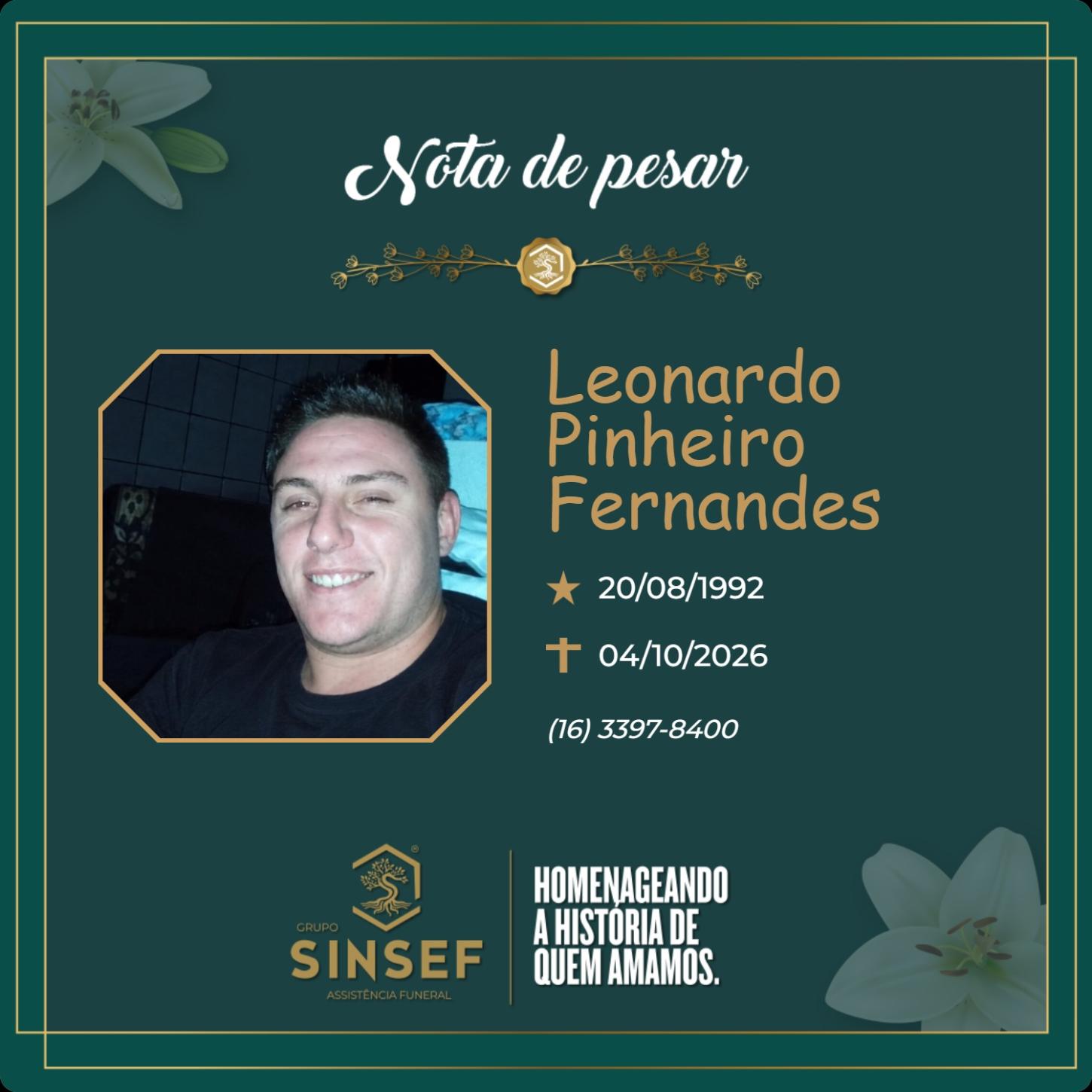 O Grupo Sinsef se despede de Leonardo Pinheiro Fernandes