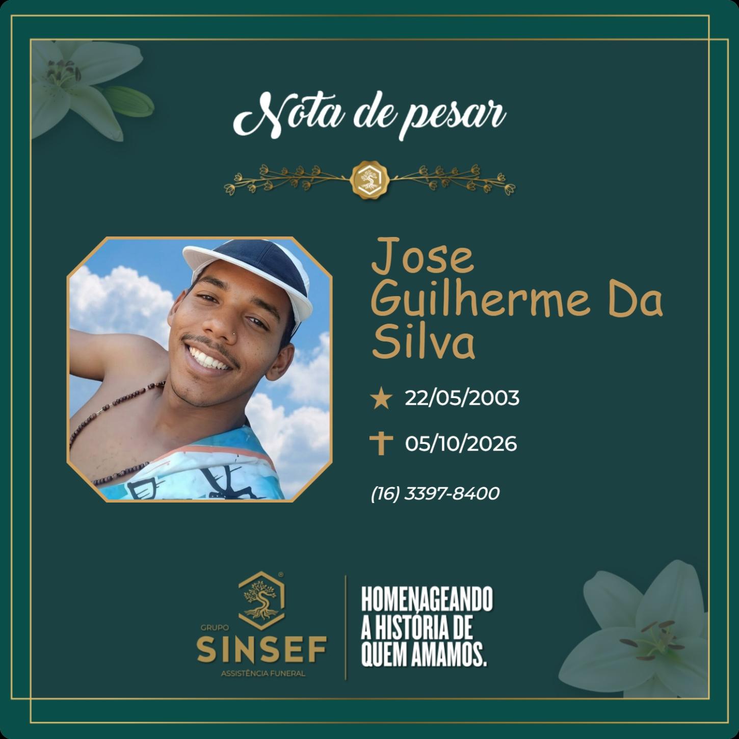 O Grupo Sinsef se despede do Jovem José Guilherme da Silva