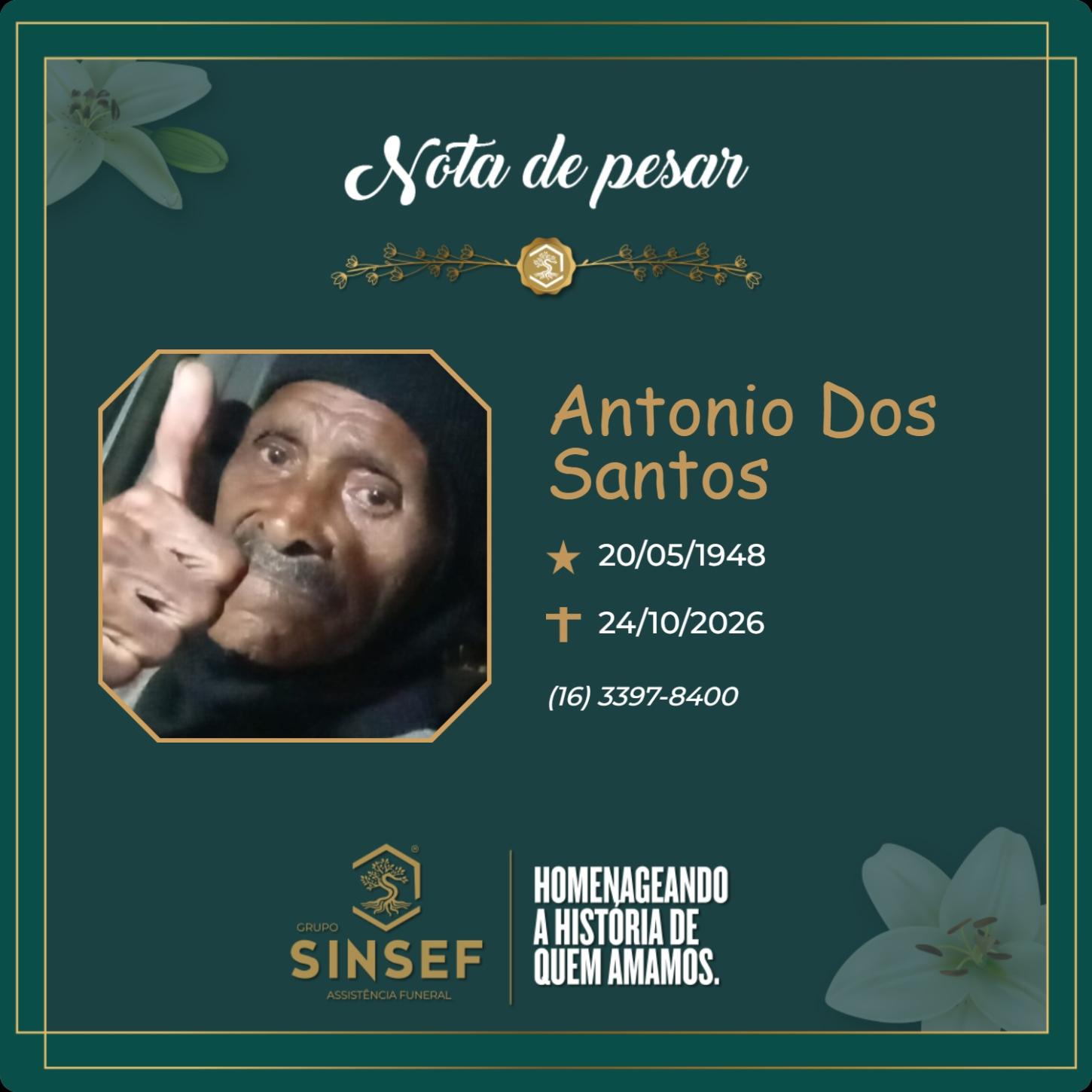O Grupo Sinsef se despede do Sr. Antônio dos Santos