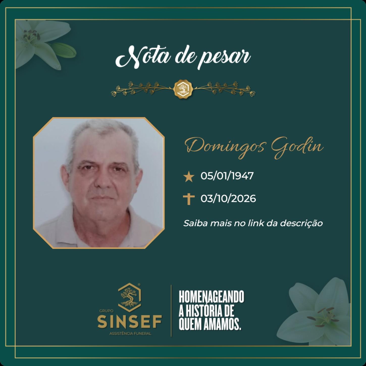 O Grupo Sinsef se despede do Sr. Domingos Godin