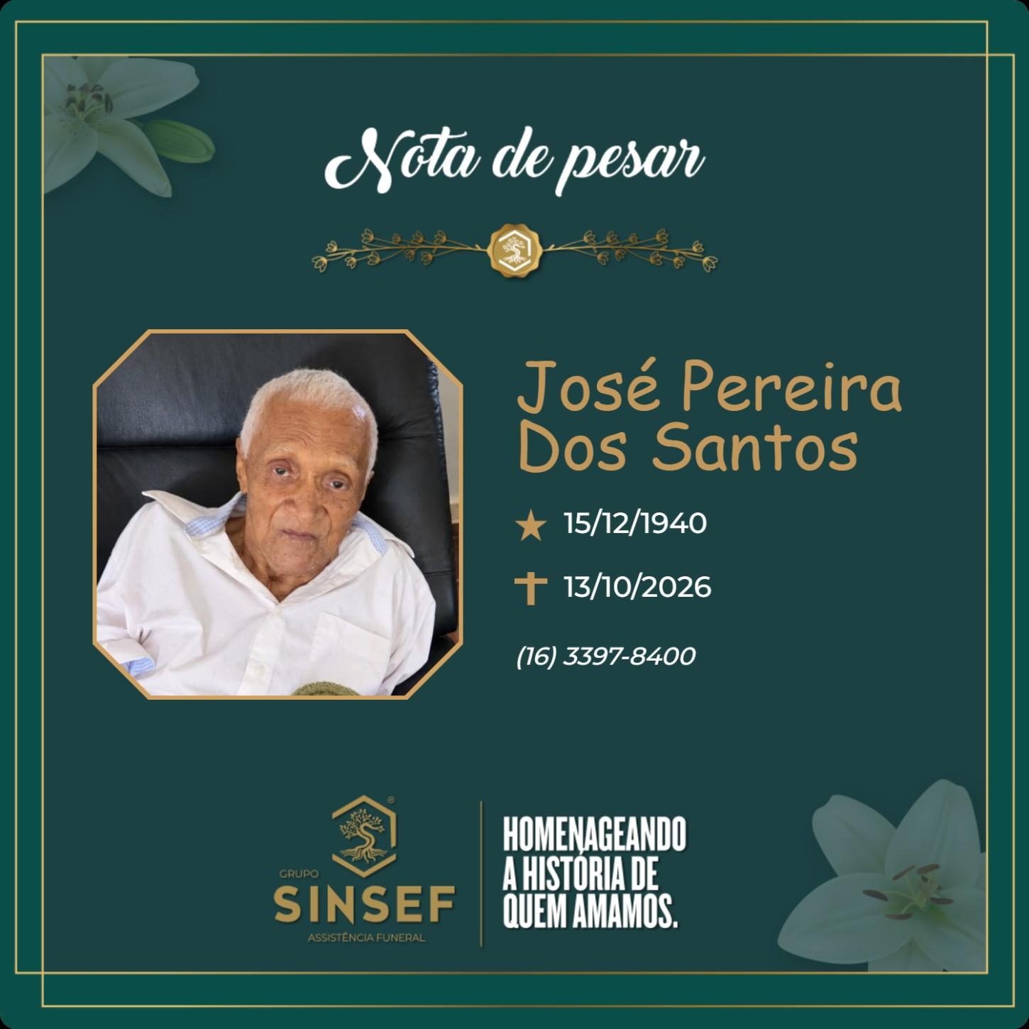 O Grupo Sinsef se despede do Sr. José Pereira dos Santos
