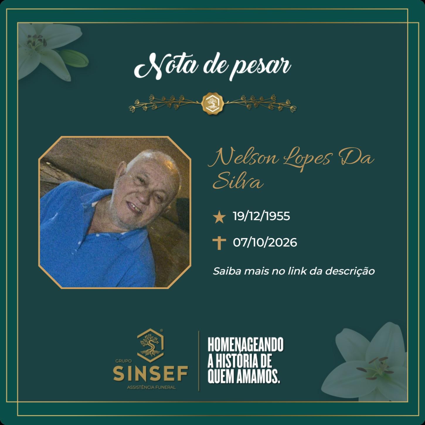 O Grupo Sinsef se despede do Sr. Nelson Lopes da Silva
