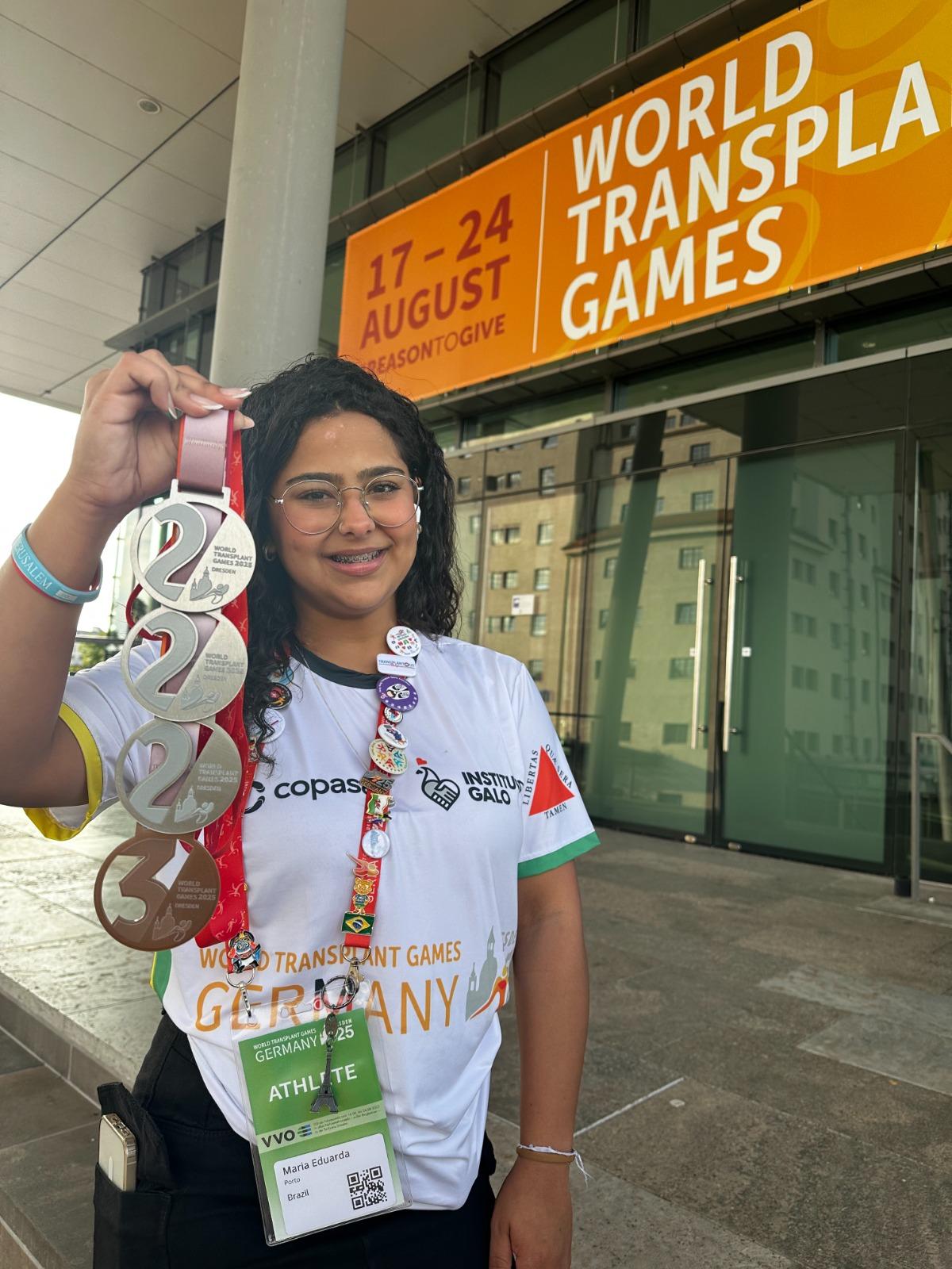 Duda com suas medalhas