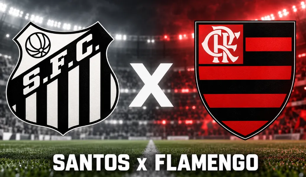 Santos x Flamengo: onde assistir, arbitragem e escalações pelo Brasileirão