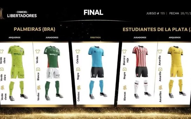 Palmeiras e Estudiantes definem trajes para a final da Libertadores