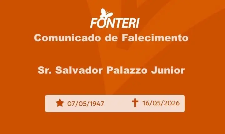 Com pesar, nos despedimos do Sr. Salvador Palazzo Junior.