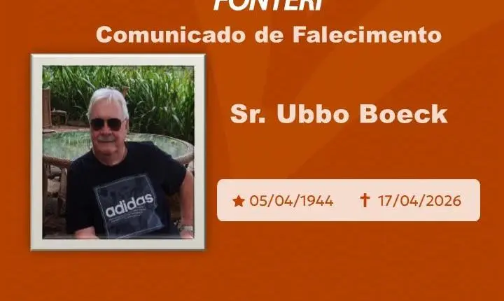 A Fonteri comunica o falecimento do Sr. Ubbo Boeck 