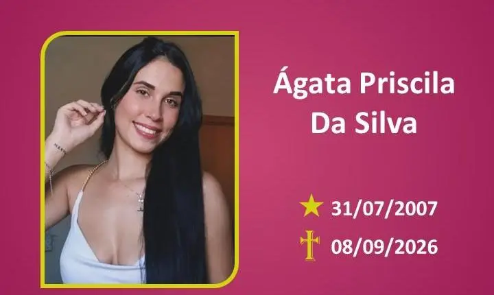A Funerária Bom Jesus comunica o falecimento da Sra. ÁGATA PRISCILA DA SILVA 