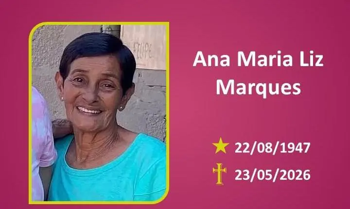 A Funerária Bom Jesus comunica o falecimento da Sra. Ana Maria Liz Marques.