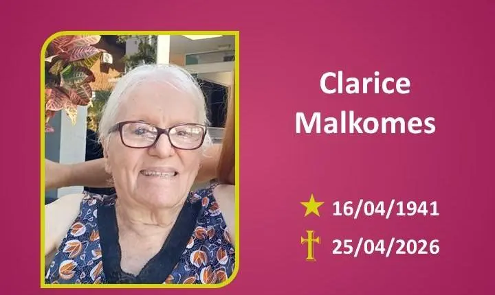 A Funerária Bom Jesus comunica o falecimento da Sra. Clarice Malkomes