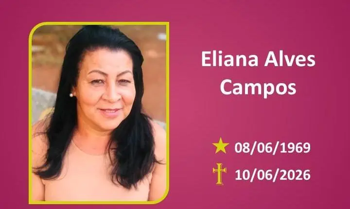 A Funerária Bom Jesus comunica o falecimento da Sra. Eliana Alves Campos