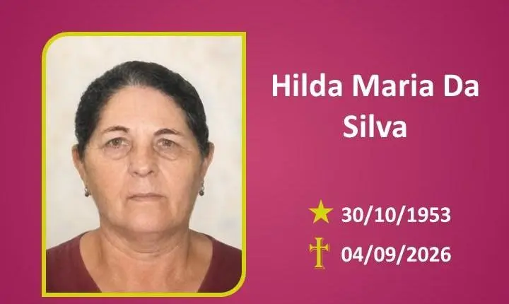 A Funerária Bom Jesus comunica o falecimento da Sra. HILDA MARIA DA SILVA   
