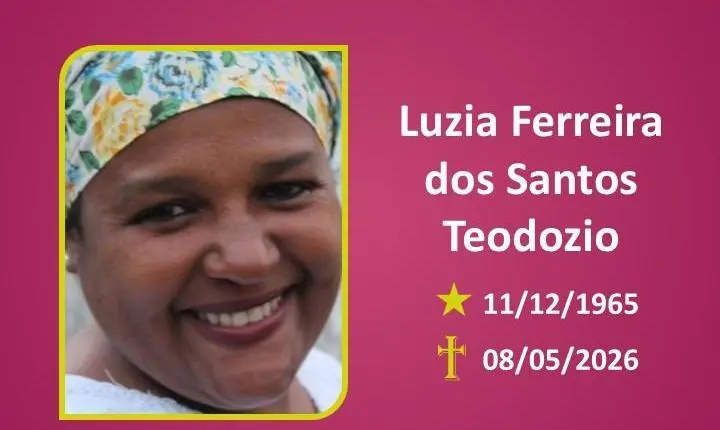 A Funerária Bom Jesus comunica o falecimento da Sra. Luzia Ferreira Dos Santos Teodozio.