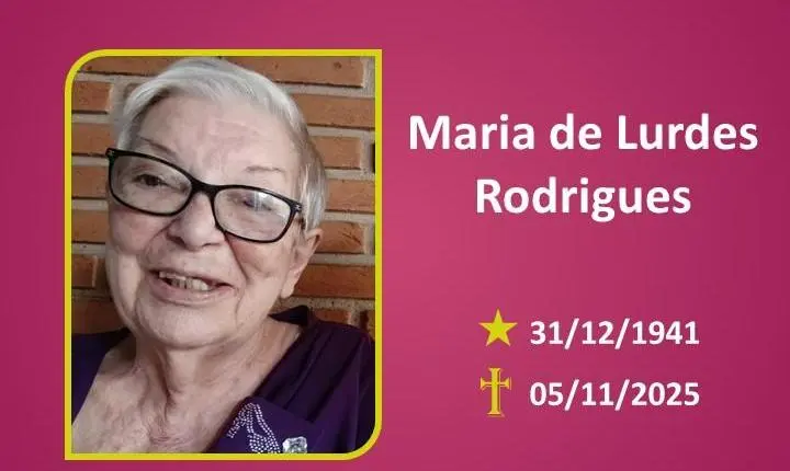 A Funerária Bom Jesus comunica o falecimento da Sra. MARIA DE LURDES RODRIGUES