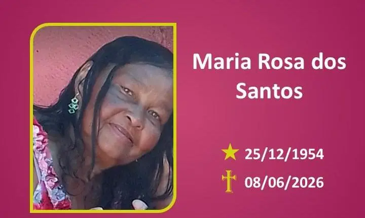 A Funerária Bom Jesus comunica o falecimento da Sra. Maria Rosa dos Santos.