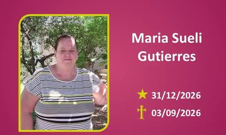 A Funerária Bom Jesus comunica o falecimento da Sra. MARIA SUELI GUTIERRES. 