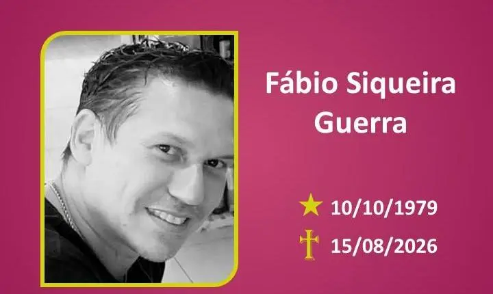 A Funerária Bom Jesus comunica o falecimento de Fábio Siqueira Guerra.