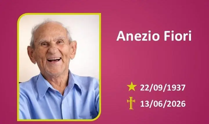 A Funerária Bom Jesus comunica o falecimento do Sr. Anezio Fiori  