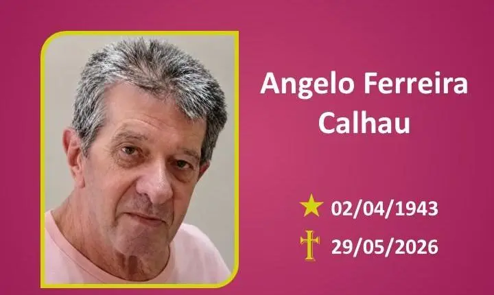 A Funerária Bom Jesus comunica o falecimento do Sr. Angelo Ferreira Calhau.
