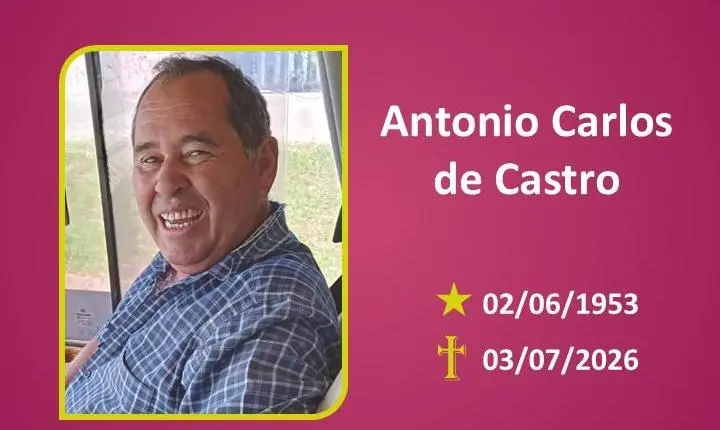 A Funerária Bom Jesus comunica o falecimento do Sr. Antonio Carlos De Castro.