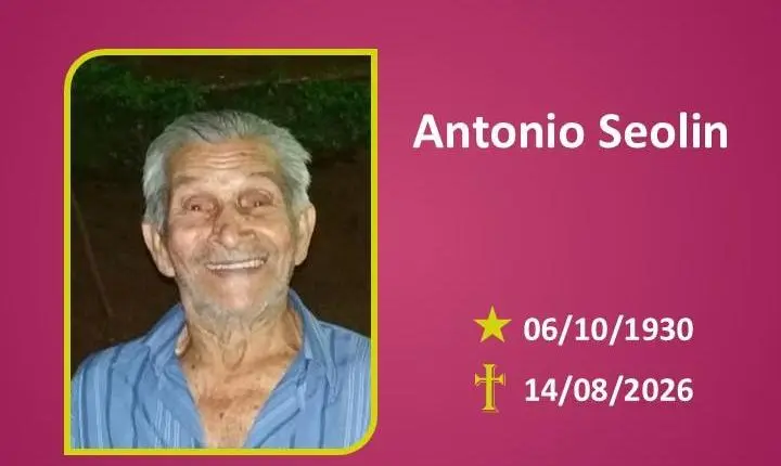 A Funerária Bom Jesus comunica o falecimento do Sr. Antonio Seolin