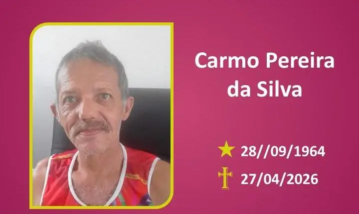 A Funerária Bom Jesus comunica o falecimento do Sr. CARMO PEREIRA DA SILVA