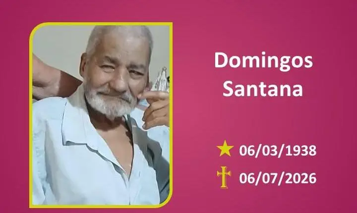 A Funerária Bom Jesus comunica o falecimento do Sr. Domingos Santana.