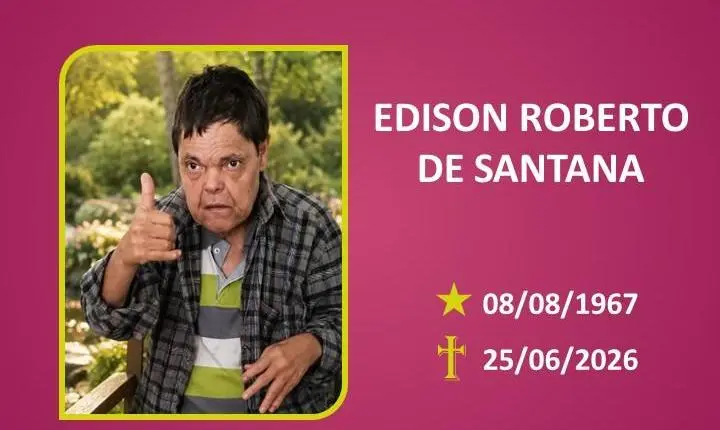A Funerária Bom Jesus comunica o falecimento do SR EDISON ROBERTO DE SANTANA