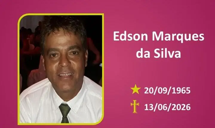 A Funerária Bom Jesus comunica o falecimento do Sr. EDSON MARQUES DA SILVA