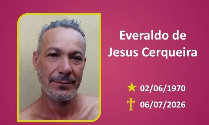 A Funerária Bom Jesus comunica o falecimento do Sr. Everaldo de Jesus Cerqueira