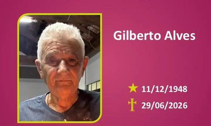 A Funerária Bom Jesus comunica o falecimento do Sr. Gilberto Alves.
