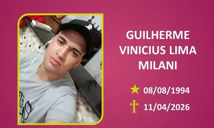 A Funerária Bom Jesus comunica o falecimento do Sr. GUILHERME VINICIUS LIMA MILANI