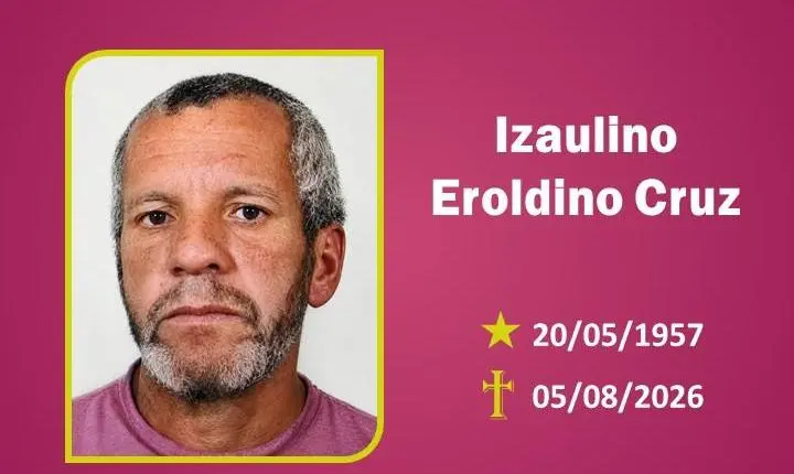 A Funerária Bom Jesus comunica o falecimento do Sr. IZAULINO EROLDINO CRUZ 
