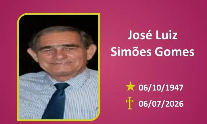 A Funerária Bom Jesus comunica o falecimento do SR JOSÉ LUIZ SIMÕES GOMES 