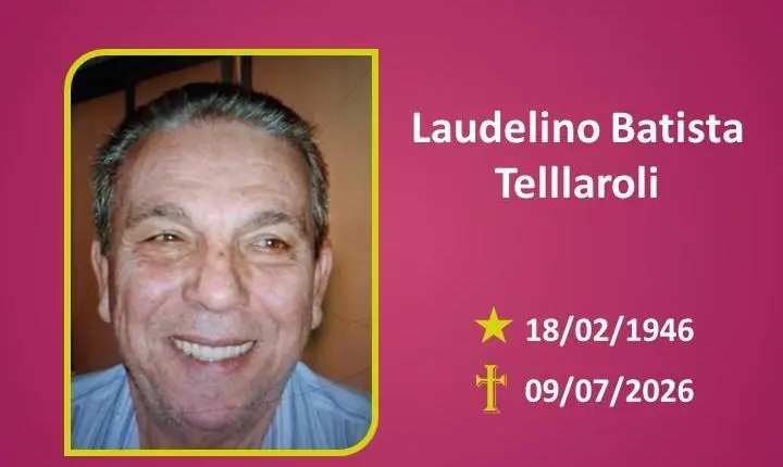 A Funerária Bom Jesus comunica o falecimento do SR. LAUDELINO BATISTA TELLAROLI