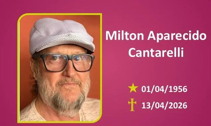 A Funerária Bom Jesus comunica o falecimento do Sr. Milton Aparecido Cantarelli