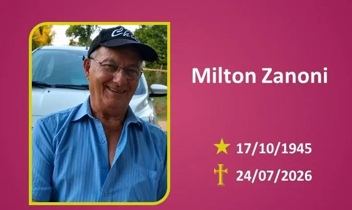 A Funerária Bom Jesus comunica o falecimento do Sr. Milton Zanoni