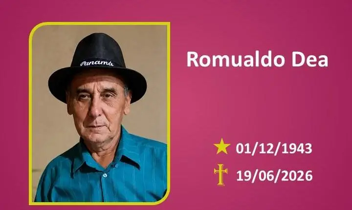A Funerária Bom Jesus comunica o falecimento do Sr. Romualdo Dea