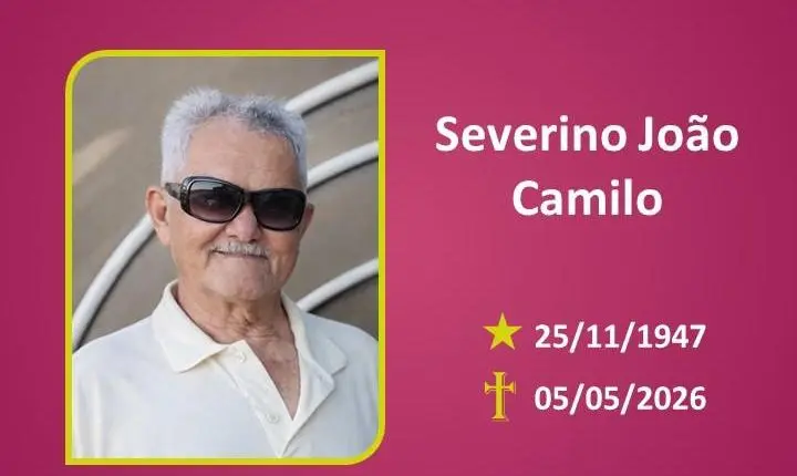 A Funerária Bom Jesus comunica o falecimento do Sr. Severino João Camilo